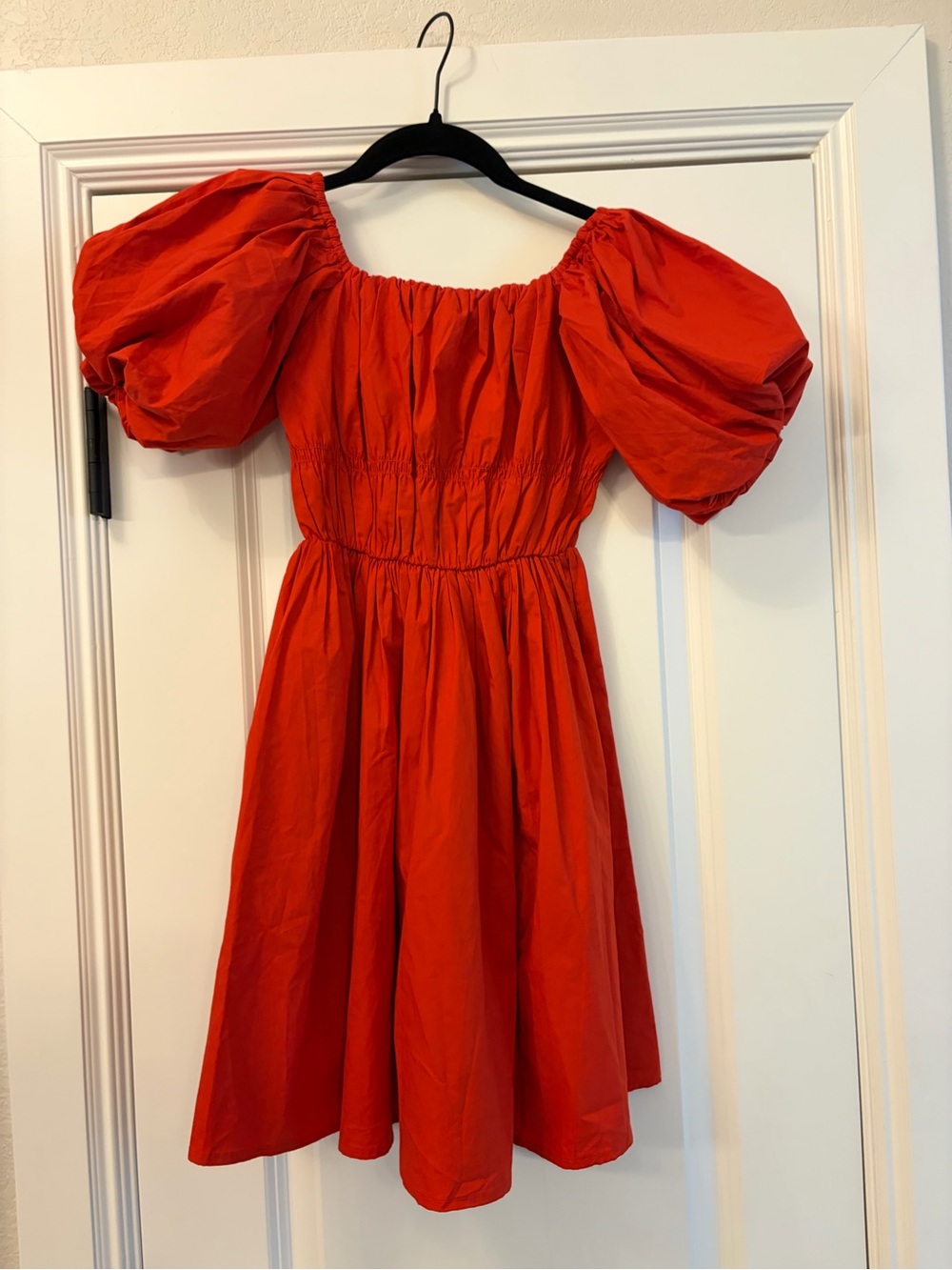 Abercrombie & Fitch Red Elastic Neckline Dress